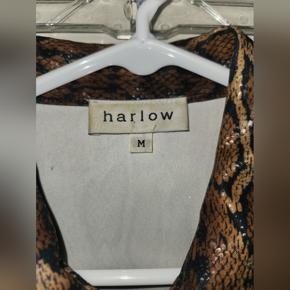 Harlow‎ vintage 3 piece faux leather animal print outfit jacket skirt pants - Picture 4 of 15